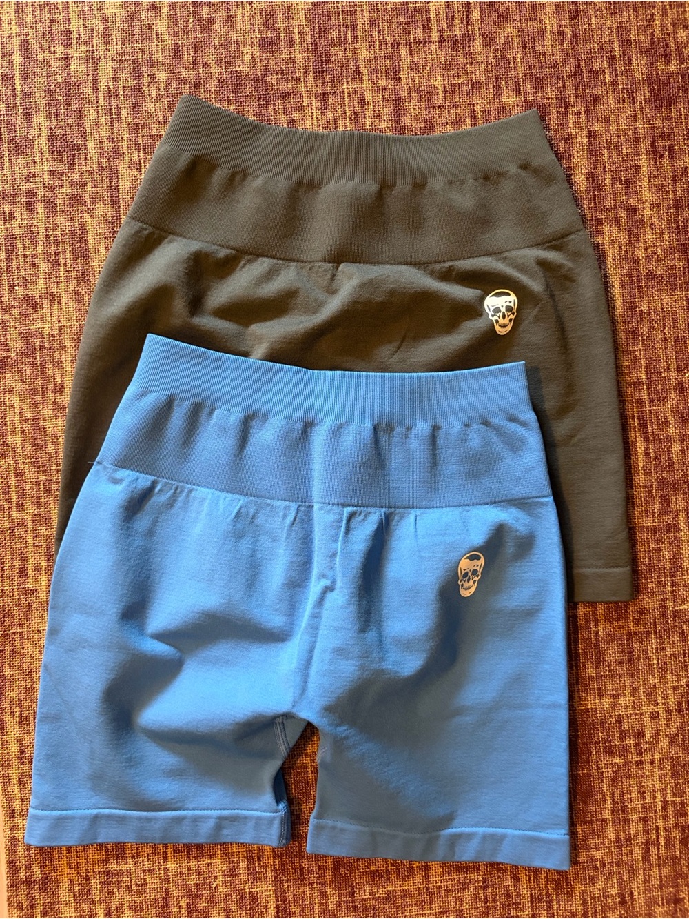 Gymreapers Squat-proof Infinity Scrunch Shorts New Small 2 pairs gray and blue